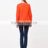 China OEM Garments , Knitted Kids Pullover Sweater , Cotton Gilrs Autumn Tops thumbnail-2