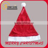china wholesale decoration supplies red sequin christmas hats
