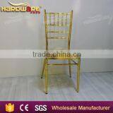 Stackable Cheap Iron Golden Wedding Hote Chiavari Chair for Banquet Use