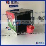 Gold Supplier Acrylic Donation Box With Lock / Acrylic Coin Box With White & Black thumbnail-4
