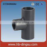 63x32mm Grey UPVC/PVC Pipe Fitting 3 Ways Reducing Tee Connector