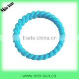 Blue Elastic Twist Silicone Chain Wristband Bracelet thumbnail-1