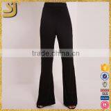 Custom Hot Sexy Slimming Women Stretch Pants, New Arrival Women Black Flared Trousers thumbnail-2