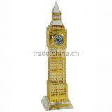 Noble 3d Laser Metal Covered Surface Crystal Big Ben Model With Clock for Tourist Souvenir thumbnail-1