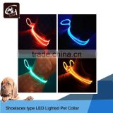 Shoelace Design LED Flashing Pet Collar