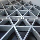 SGS Tested Roller Coated Aluminum Suspended Triangle Grid Ceiling Open Grid Ceiling thumbnail-1