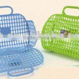 Folding Plastic Basket With Handle thumbnail-1