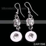 Copper Base Dangle DIY Rhinestone Button Earring thumbnail-3