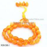 Cherry Amber Color 33pcs Islamic Prayer Beads Misbaha Rosary Tesbih Misbaha Quality Choice thumbnail-3