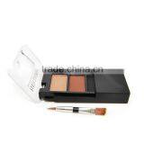 Hot Sale 3 Color Eye Brow Kit Eyebrow Powder And Eyeliner Palette With Eyebrow Brush thumbnail-2