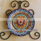 3 Pcs Decoration Plates With Iron Stand