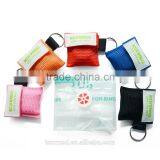 Latex Free Keychain Cpr Breath Mask,one Way Valve for Emergence Case