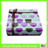 Matte Paper Material Gift Paper Boxes With Ribbon Bow