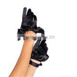 Sexy Cropped Satin Ruffle Gloves Accessory Women Short Gloves thumbnail-3