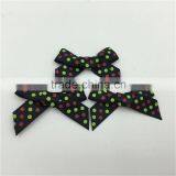 Dot Print Polyester Ribbon Bow For Clothing thumbnail-1