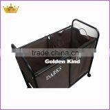 New Design Waterproof Oxford 2 Bins Bags Laundry Sorter Cart With Wheels thumbnail-6