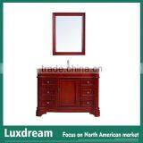 Soild Wooden Cabinet Bathroom Vanities With Elegent Mirror