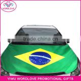 wholesale football fans popular heat transfer printing elastic custom car hood cover,spandex&polyester car hood flag