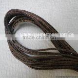 Real Nappa Leather Cords -Real Nappa Leather 2,5 mm Round Strobel Snake Patch Style Coffee Brown thumbnail-3