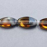 Bead Silver-plated Glass Brown 19x10mm Flat Oval thumbnail-2