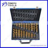 170pc Tin Coated Fully Ground HSS Drill Bit Set