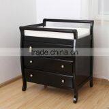 Walnut NZ Pine 3 Drawers Baby Change Table Dresser thumbnail-1
