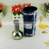 Empty Metal Packing Fancy Gift Round Wine Bottle Tin Box thumbnail-1