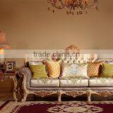 Luxurious Solid Wood European Palace 24K Gold Plated Living Room Sofa Set(MOQ=1 SET) thumbnail-5
