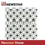 Newstar Hot Saling Italian White Carrrara Marble Flower Shape Mosaic thumbnail-4