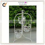 Antique 3-tire Item Cast Iron Flower Pot thumbnail-1