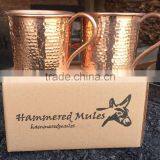 Moscow Mule Mug 100% Copper/ Copper Mug With Custom Gift Box / Mow Mule Mugs With Gift Pack thumbnail-3