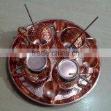 FDA APPROVED 100% PURE COPPER MOSCOW MULE MUG CUPS SET WITH SOLID COPPER SERVING TRAY, SHOT GLASS & STRAWS thumbnail-4