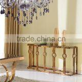 2016 Hot Sell Deluxe Living Room Stainless Steel Entrance Table in Golden Color F818G thumbnail-2