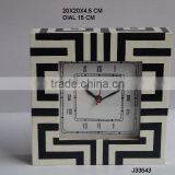 Black and White Pattern Mosaic Table Clock Other Mosaic Also Available thumbnail-1