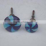 Spiral Pattern Ceramic Knob Hand Painted Available in Other Colour and Patterns thumbnail-1