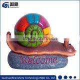 Attractive Colorful Welcome Snail Garden Sign Statue thumbnail-1