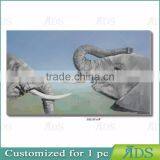 Popular Home Decoration Wall Art Handmade Elephant Canvas Oil Painting thumbnail-3