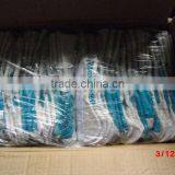 DDSAFETY Double Palm Leather Work Glove Reinforced Blue Leather Palm White Cotton Back thumbnail-2