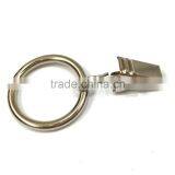 Wholesale Brushed Nickel Plating Iron Curtain Ring With Clip / Rod Ring With Clip Hanging / A Ring With A Clip thumbnail-4