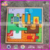 2017 New Design Animals Shape Children Educational Toy Wooden Best Jigsaw Puzzles W14A109 thumbnail-4