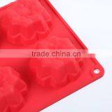 Silicone Baking Mould Flower Daisy Shape Silicone Mould 6-Cavity Silicon Cake Baking Mould thumbnail-3