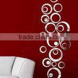 Fashion Decorative Wall Mirror Clock Sticker , Sitting Room 3D Mirror Wall Stickers thumbnail-2