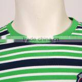 Wholesale Mens Flat Knit Striped Brand Cotton t Shirt thumbnail-3