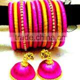 Girls Fashion Bangle Sets, Indian Churi Bracelet,Thread Bangle Sets for Children thumbnail-4