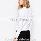 Best Selling Classic White Crewneck Print Fleece Sweatshirt thumbnail-4