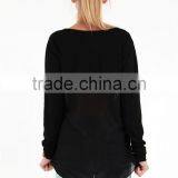 Latest Ladies Crew Neck T-shirt Girls T-shirt With Chest Print thumbnail-3