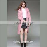 Ladies Custom High Quality Slim Fit Winter Button Wool Blend Overcoat thumbnail-3