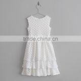 Floral Bubble Romper White Cotton Flower Girl Dress Hot Sale thumbnail-1
