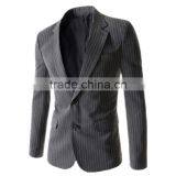 1 pc Hot Sale Good Quality 4 Size for Choice Slim Fit Striped Long Sleeve V Neck Slim Fit Men Blazer thumbnail-2