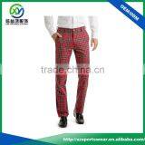 Popular Design High Quality Custom Red Squares Sublimation Printing Breathable Golf Pants for Men thumbnail-5
